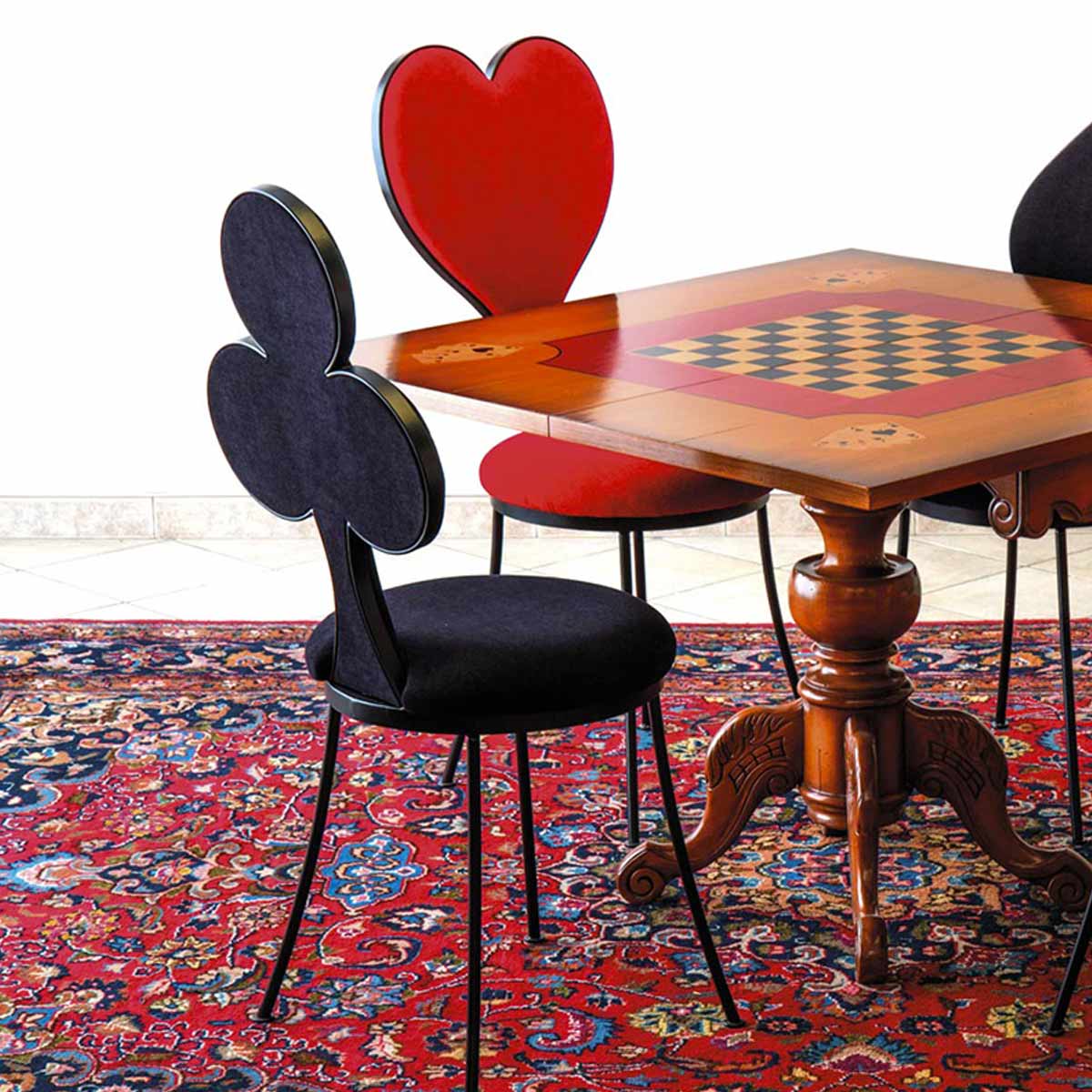 Semi di Carte - Tavolo Poker con piano intarsiato - Marie Maison Design